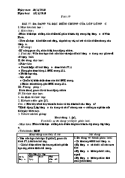 Giáo án môn Sinh học 7 - Tiết 39: Đa dạng và đặc điểm chung của lớp lưỡng cư - Năm học 2009-2010