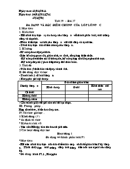 Giáo án môn Sinh học 7 - Tiết 39: Đa dạng và đặc điểm chung của lớp lưỡng cư - Năm học 2010-2011