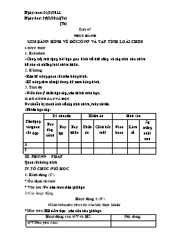 Giáo án môn Sinh học 7 - Tiết 47: Thực hành: Xem băng hình về đời sống và tập tính loài chim - Năm học 2010-2011