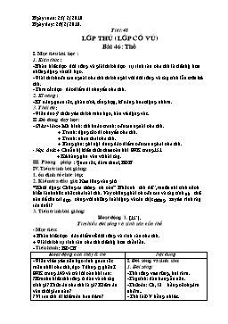 Giáo án môn Sinh học 7 - Tiết 48: Thỏ - Năm học 2009-2010