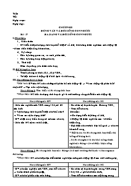 Giáo án môn Sinh học 7 - Tiết 60: Đa dạng và đời sống con người