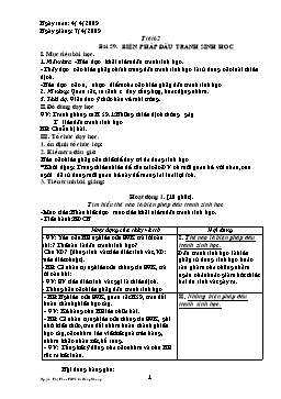 Giáo án môn Sinh học 7 - Tiết 62: Biện pháp đấu tranh sinh học - Năm học 2008-2009