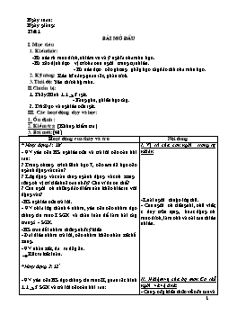 Giáo án môn Sinh học 8 - Chương trình cả năm