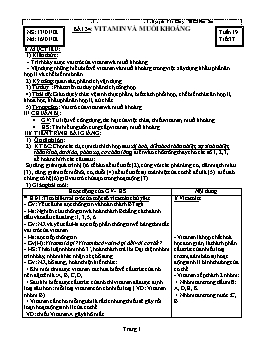 Giáo án môn Sinh học 8 - Chương trình học kỳ II - Năm học 2008-2009