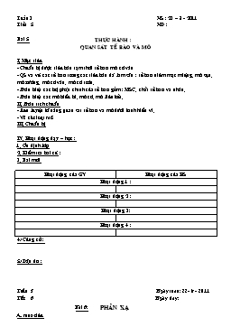 Giáo án môn Sinh học 8 - Tuần 3 - Năm học 2011-2012