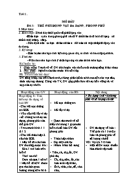 Giáo án môn Sinh học Khối 7 - Tiết 1+2