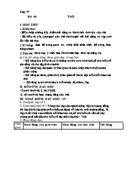 Giáo án môn Sinh học Lớp 7 - Bài 46: Thỏ - Trương Tuấn Hài