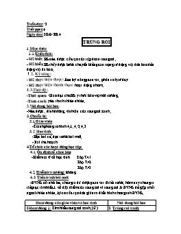 Giáo án môn Sinh học Lớp 7 - Tiết 4: Trùng roi - Năm học 2014-2015