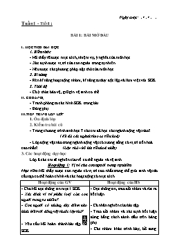 Giáo án môn Sinh học Lớp 8 - Cả năm học