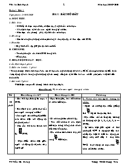 Giáo án môn Sinh học Lớp 8 - Cả năm - Năm học 2010-2011