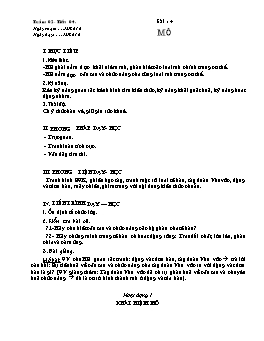 Giáo án môn Sinh học Lớp 8 - Tiết 4: Mô - Năm học 2010-2011