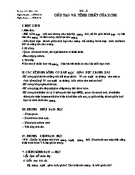 Giáo án môn Sinh học Lớp 8 - Tiết 8: Cấu tạo và tính chất của xương - Năm học 2010-2011