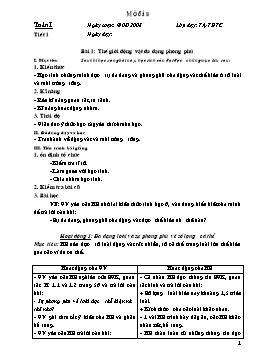 Giáo án Sinh học 7 - Chương trình cả năm - Năm học 2008-2009