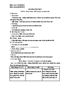 Giáo án Sinh học 7 - Tiết 15: Thực hành: Mổ và quan sát giun đất - Năm học 2013-2014