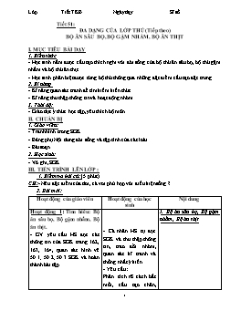 Giáo án Sinh học 7 - Tiết 51 đến 70