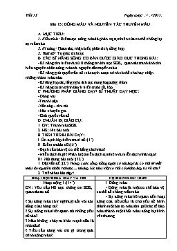 Giáo án Sinh học 8 - Tiết 15+16 - Năm học 2011-2012