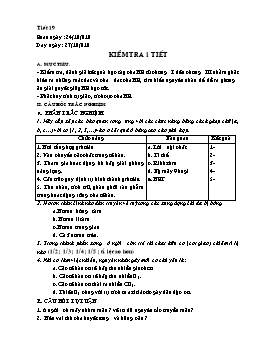 Giáo án Sinh học 8 - Tuần 10 - Năm học 2011-2012