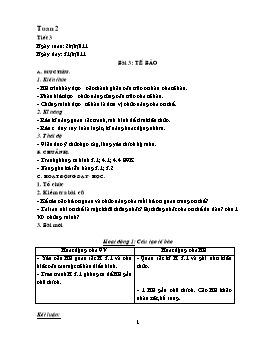 Giáo án Sinh học 8 - Tuần 2 - Năm học 2011-2012