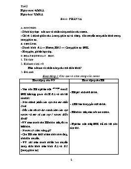 Giáo án Sinh học 8 - Tuần 3 - Năm học 2011-2012