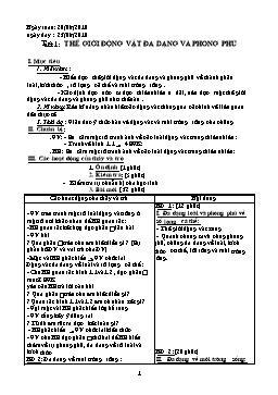 Giáo án Sinh học Khối 7 - Chương trình cả năm - Năm học 2010-2011