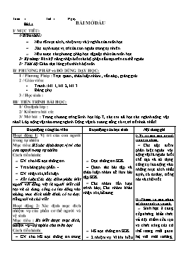 Giáo án Sinh học Khối 8 - Cả năm học