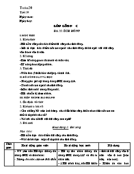 Giáo án Sinh học Lớp 7 - Chương trình học kỳ II