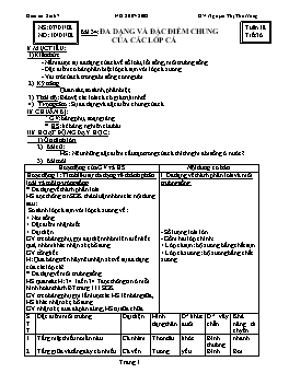 Giáo án Sinh học Lớp 7 - Học kỳ II - Năm học 2007-2008