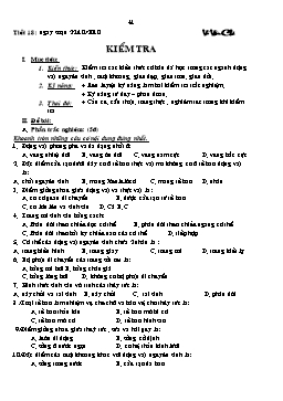 Giáo án Sinh học Lớp 7 - Tiết 18: Kiểm tra - Võ Văn Chi