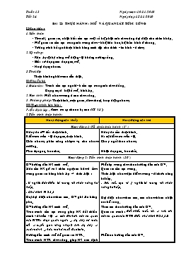 Giáo án Sinh học Lớp 7 - Tiết 24 đến 36 - Năm học 2010-2011