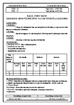 Giáo án Sinh học Lớp 7 - Tuần 24 - Năm học 2010-2011