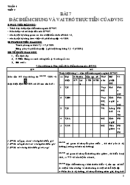 Giáo án Sinh học Lớp 7 - Tuần 4