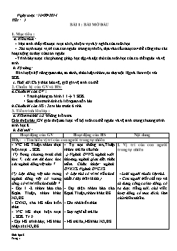 Giáo án Sinh học Lớp 8 - Chương trình cả năm - Trần Văn Luyện - Năm học 2014-2015