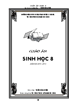 Giáo án Sinh học Lớp 8 - Chương trình cả năm - Trần Văn Luyện