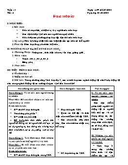 Giáo án Sinh học Lớp 8 - Chương trình giảng dạy cả năm - Năm học 2011-2012