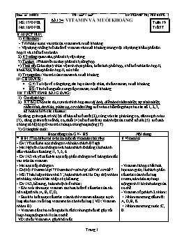 Giáo án Sinh học Lớp 8 - Học kì II - Năm học 2007-2008