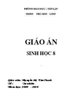 Giáo án Sinh học Lớp 8 - Nguyễn Thị Kim Oanh