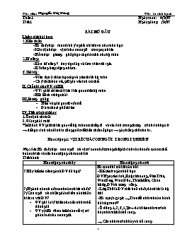 Giáo án Sinh học Lớp 8 - Tiết 1 đến 26 - Năm học 2007-2008