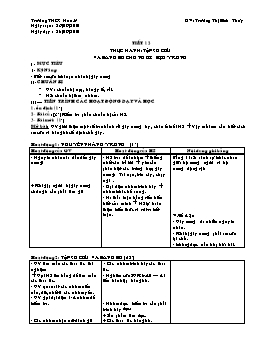 Giáo án Sinh học Lớp 8 - Tiết 12 đến 14 - Năm học 2010-2011