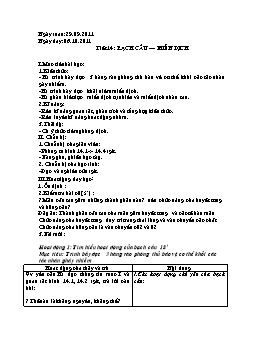 Giáo án Sinh học Lớp 8 - Tiết 14 đến 16 - Năm học 2011-2012