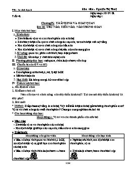 Giáo án Sinh học Lớp 8 - Tiết 48 đến 55 - Năm học 2007-2008