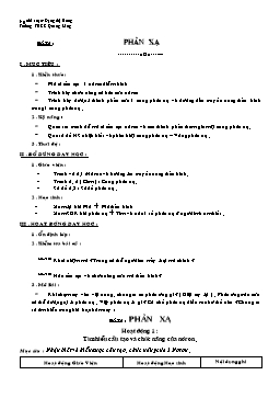 Giáo án Sinh học Lớp 8 - Tiết 6: Phản xạ - Đặng Thị Hưng