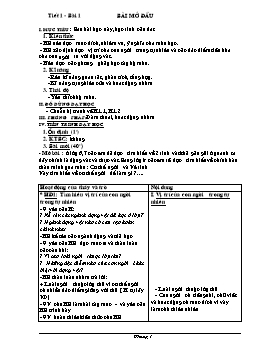 Giáo án Sinh học Lớp 8 - Trọn bộ cả năm