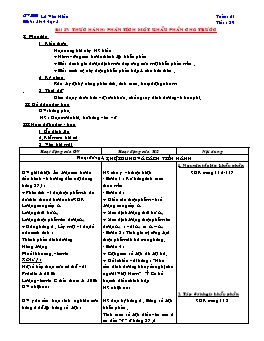 Giáo án Sinh học Lớp 8 - Tuần 21 - Lê Văn Hiếu