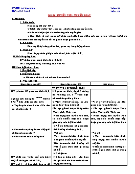 Giáo án Sinh học Lớp 8 - Tuần 31 - Lê Văn Hiếu