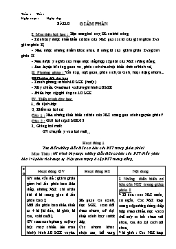 Giáo án Sinh học Lớp 9 - Bài 10: Giảm phân