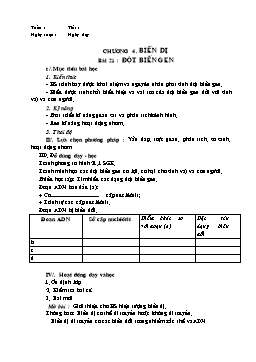 Giáo án Sinh học Lớp 9 - Bài 21: Đột biến gen