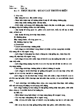 Giáo án Sinh học Lớp 9 - Bài 27: Thực hành: Quan sát thường biến