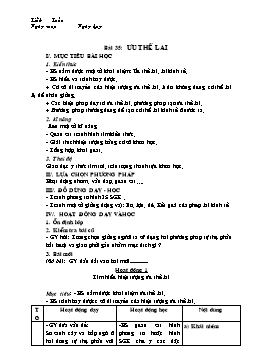 Giáo án Sinh học Lớp 9 - Bài 35: Ưu thế lai