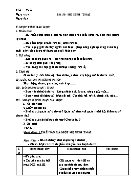 Giáo án Sinh học Lớp 9 - Bài 50: Hệ sinh thái