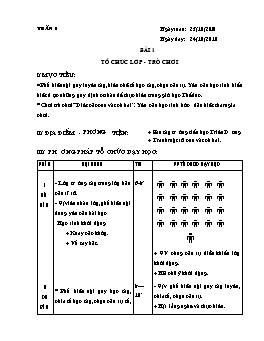 Giáo án Thể dục Lớp 1 - Tuần 1 đến 27 - Năm học 2010-2011